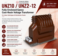 Transformateur de tension 12 kV UNZ2-12 en résine époxy coulée pour spécifications d'ingénierie des appareils de commutation