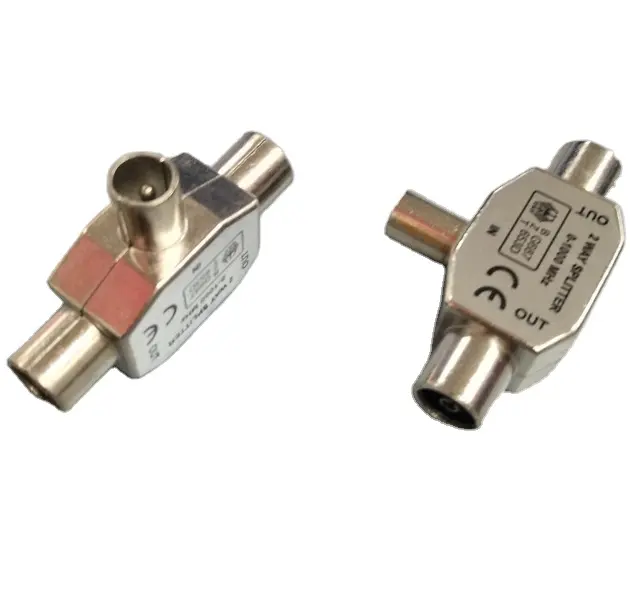 2 Way TV Splitter 5-1000Mhz 9.5 MILLIMETRI Tv Spina a 2x9.5 MM Tv jack