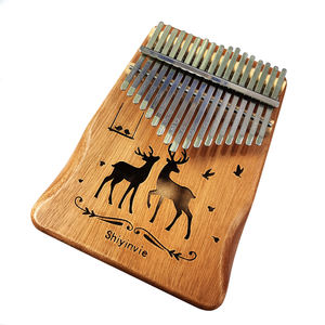 Piano de pulgar de madera maciza de 17 tonos Original Factory Outlet Thumb Factory Supply Instrumento musical Cuerpo de caoba Piano Kalimba - Product Image 4