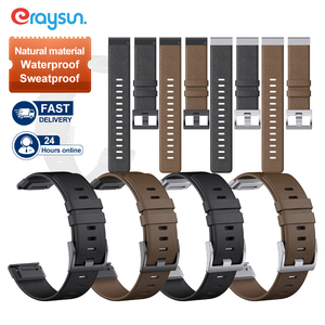 Eraysun <span class=keywords><strong>Bracelet</strong></span> de <span class=keywords><strong>montre</strong></span> 22/26mm pour <span class=keywords><strong>Garmin</strong></span> Fenix8 47/51mm 5 5XPlus 6 6XPro 7 7X Instinct2X Tactix7 Bracelets de <span class=keywords><strong>montre</strong></span> en cuir à dégagement rapide - Product Image 1