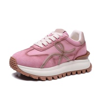 Nouvelles baskets décontractées et légères pour femmes, style Dad Shoes Forrest Gump, à lacets, semelle épaisse, collection Printemps-Été-Automne 2025
