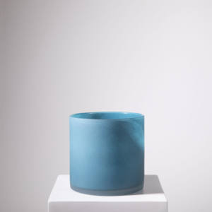 शाश्वत मूल डिजाइन आला गहरे नीले, काले और स्पष्ट ग्रेडिएंट डबल-लेयर गोलाकार ग्लास वेस - Product Image 5