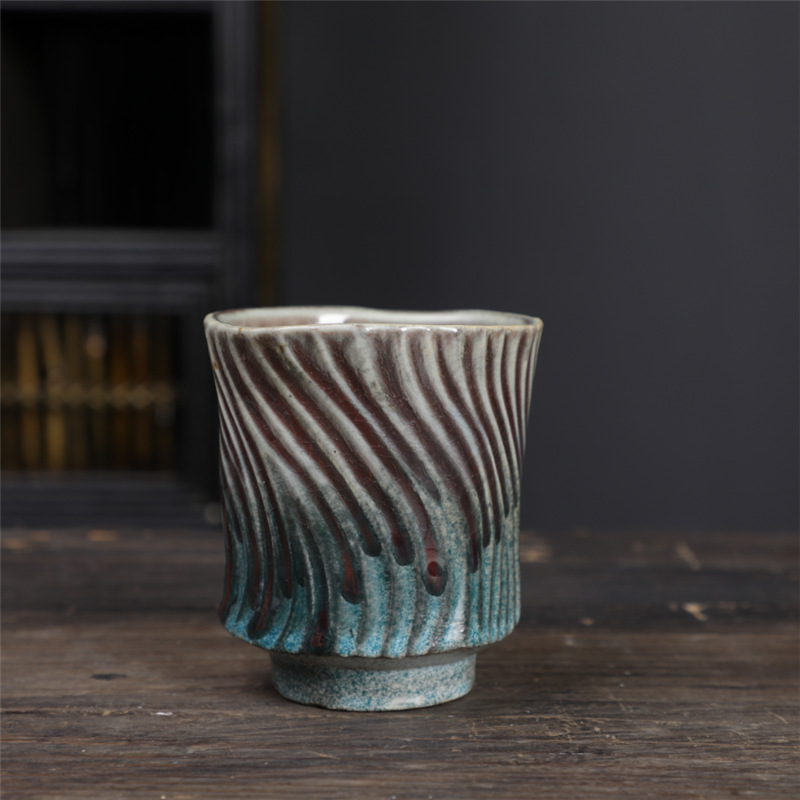 Tazza da tè Line Round Mouth 150ml-verde