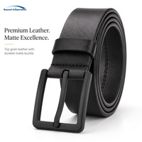 Boucle de ceinture carrée en alliage de zinc noir mat de 40 mm, à simple ardillon, pour ceintures en cuir pour hommes, logo personnalisé, vente en gros