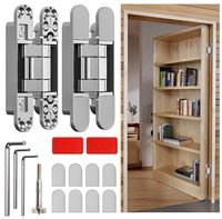 Porte dissimulée personnalisée avec charnière invisible pour bibliothèque, chambre anti-panique, ou porte escamotable Murphy