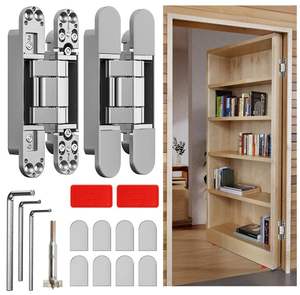 Bisagra de <span class=keywords><strong>Puerta</strong></span> de Estantería Oculta Personalizada, Invisible, Habitación de Pánico, Murphy, <span class=keywords><strong>Puerta</strong></span> Oculta - Product Image 4