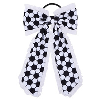 Élastique à cheveux pour queue de cheval avec nœud long en ruban, accessoire de décoration pour femmes, idéal pour les fêtes et le Mardi Gras