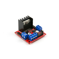 KUNOGSHUN NUEVO Componente Electrónico L298N Placa Controladora de Motor de 5V Roja, Módulo de Placa Controladora de Motor Paso a Paso de Doble Puente H para Arduino DIY