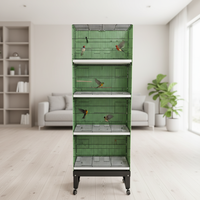 Volière Métallique De Luxe avec Diviseur – Cage d'Élevage pour Perruches, Inséparables et Canaris