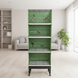 Volière Métallique De Luxe avec Diviseur – Cage d'Élevage pour Perruches, Inséparables et Canaris - Product Image 2