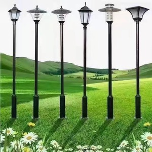 Lámpara de Jardín LED Cuadrada de 3m para Exteriores, Lámpara de Jardín de 4m con Cuerpo de Aluminio y Sensor de Luz para Patio, Parque o Cancha - Product Image 1