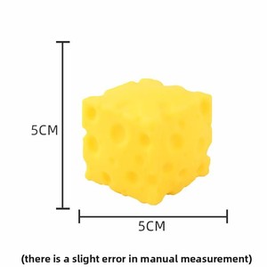 Nouveauté : Cubes de fromage moelleux jaunes, jouet anti-stress moulable, à presser, pour enfants de 14 ans et plus, emballage en sac OPP - Product Image 4