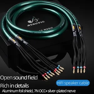 Caixa de som occ +, venda quente de boa qualidade, fio banhado à prata, fio, alto-falante, cabo de áudio, dois fios, cabo de alto-falante