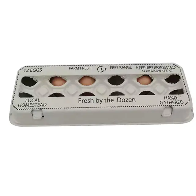 Eco-friendly pulp 12 egg cartons recyclable paper 12 eggs box biodegradable paper egg tray whole sale in china