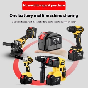 Bộ dụng cụ điện không dây đa chức năng 21V, pin Lithium, gồm cờ lê, máy mài góc không chổi than, máy khoan búa - Product Image 4