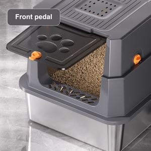 กระบะทรายแมวสแตนเลสแบบปิด ขนาดใหญ่พิเศษ ควบคุมกลิ่นได้ดีเยี่ยม สำหรับร้านขายสัตว์เลี้ยง <span class=keywords><strong>ราคา</strong></span>โรงงาน คุณภาพสูงสุด - Product Image 5