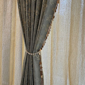 Cortinas opacas de lujo de alta calidad de tamaño personalizado con Jacquard de hoja de oro de precisión y ribete de encaje - Product Image 5