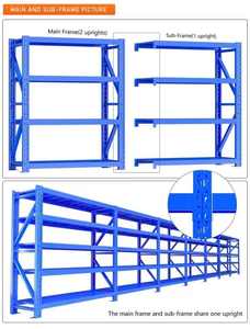 מדפי JZA 1200 1500 2000 מ\\\"מ מתכווננים, מדפי מתכת למחסן, עומס בינוני, קיבולת נשיאה טובה, מדף אחסון - Product Image 3