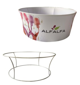 Hot lớn Polyester overhead Trần treo biểu ngữ dấu hiệu vải Cube thăng hoa in ấn phần cứng cho triển lãm thương mại quảng cáo - Product Image 1