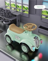 Voiture à bascule pour enfants à quatre roues, pour les 1-5 ans, unisexe, style rétro vintage, anti-basculement, emballage en boîte colorée