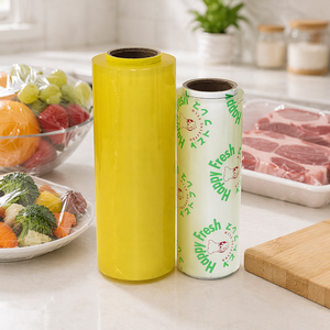 <span class=keywords><strong>Film</strong></span> alimentaire en PVC de qualité alimentaire avec design anti-buée, garde les produits au frais sans accumulation de gouttelettes d'eau à l'intérieur des réfrigérateurs - Product Image 6