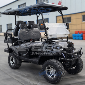 Nouvelle voiturette de golf électrique 2+2/4 places avec système de batterie au lithium certifié CE, autonomie de 90 km, équipée d'un chariot arrière - Product Image 5