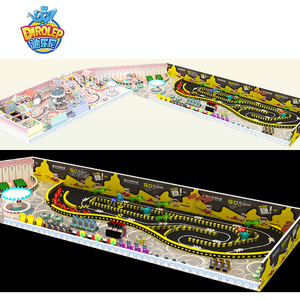 Centre de jeu familial intérieur pour enfants <span class=keywords><strong>sol</strong></span> de jeu souple avec toboggan à vagues LED piscine à balles château thème <span class=keywords><strong>mousse</strong></span> plastique - Product Image 5