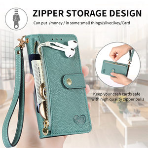 Funda de Lujo Tipo Cartera de Cuero PU con Tapa para iPhone 17 16 15 <span class=keywords><strong>Pro</strong></span> Max <span class=keywords><strong>Samsung</strong></span> S25 A36 S24 A56, con Ranuras para Tarjetas y Diseño de Libro - Product Image 2