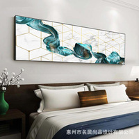 Peinture murale personnalisée pour hôtel, style nordique, luxe léger, salon, abstrait, moderne, aquarelle, peinture numérique sur porcelaine de cristal