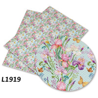 136 cm * 30 cm Professionnel personnalisé Fleur Faux Tissu En Cuir PU Pour sacs à main
