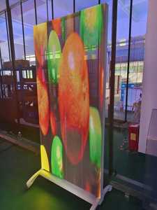 Pantalla LED <span class=keywords><strong>Transparente</strong></span> de Alta Transparencia, Pantalla Flexible a Todo Color para Ventanas de Centros Comerciales, Interior - Product Image 6