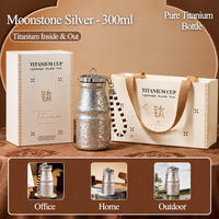 Mug à café en titane pur, gobelet portable, boîte cadeau de luxe exquise, bouteille d'eau d'extérieur, design minimaliste moderne