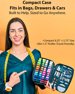 Kit <span class=keywords><strong>de</strong></span> Costura Portátil para Adultos y Principiantes, Juego <span class=keywords><strong>de</strong></span> <span class=keywords><strong>Agujas</strong></span> e Hilos <span class=keywords><strong>de</strong></span> Viaje con 24 Colores, Tijeras para Reparaciones <span class=keywords><strong>de</strong></span> Ropa <span class=keywords><strong>de</strong></span> Emergencia - Product Image 6