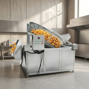Équipement de friture alimentaire SUS304 avec filtre à huile intégré, friteuse à plantains OEM - Product Image 1
