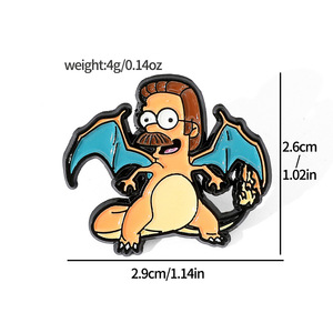 Broche en alliage des Simpsons, badge en métal électroplaqué, personnalisé, créatif et amusant, style dessin animé - Product Image 3