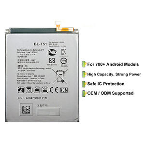 Горячая распродажа: Аккумулятор для мобильного телефона 4000 мАч, 3.87В, <span class=keywords><strong>BL</strong></span>-T51 для LG K42, K52, K62 – Перезаряжаемый литий-ионный аккумулятор <span class=keywords><strong>BL</strong></span>-T51 - Product Image 1