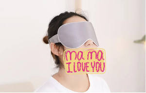 Mascarilla eléctrica de grafeno con Control de temperatura para dormir, máscara de dormir de seda con parche ocular de lujo personalizado - Product Image 6