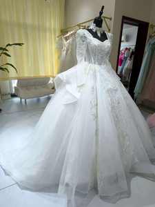 S0835N 2026 nouveau luxe longue queue une Version princesse à manches longues perle lourde haute qualité fée robe de mariée - Product Image 5