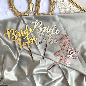 Nicro mariée à être mariée lettre gâteau TagShower Bachelorette thème fête fournitures acrylique gâteau Topper décoration de Table de mariage - Product Image 1