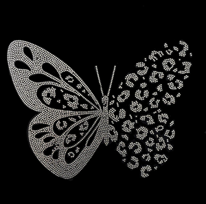 Lámina de Diamantes de Imitación de Buena Calidad, Diseño Listo para Usar, Transferencia por Calor, Calcomanía de Alas de Ángel Arcoíris - Product Image 4