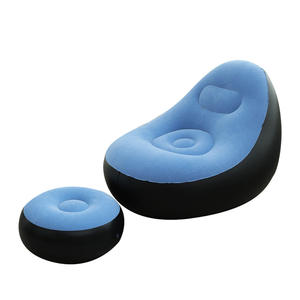 أريكة قابلة للنفخ للاسترخاء، للبيع المباشر من المصنع، سميكة وقابلة للطي والتخزين والنقل، بتصميم من القماش المخملي، مناسبة للاستخدام المنزلي والخارجي وفي غرفة المعيشة - Product Image 4