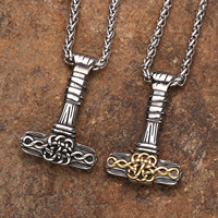 Collier Pendentif Marteau de Thor en Acier Inoxydable pour Hommes, Bijoux Viking Nordiques, Mythologie Nordique, Bijoux Historiques, Prêt à Expédier
