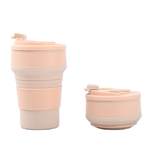 Silicone Water Sports Bottle Telescopic Compression Travel <strong>Collapsible</strong> High Temperature Resistant Outdoor <strong>Cup</strong> 350ml - Product Image 1