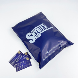 Custom Navy Blue Poly Mailers Branded Shipping Bags with Logo Printing for E-commerce Packaging Tear Proof Clothing & Shoes - Product Image 1