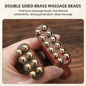 Herramienta de Masaje Gua Sha Multiusos de Latón y Madera para Rostro y Cuerpo, Terapia Gua Sha, Masajeador Guasha, Reafirmante, Estimulante del Metabolismo - Product Image 3