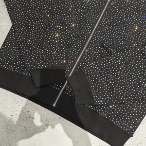 Thiết Kế Thương Hiệu Của Bạn Logo Thời Trang Đường Phố 100% Cotton Pháp Terry Nặng Zip up Rhinestone Áo Tùy Chỉnh - Product Image 3