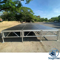 Grande scène modulaire assemblée, plateforme de musique en plein air avec escalier mobile pour les festivals et les spectacles