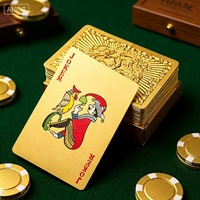 Jeu de cartes de poker plaqué or Dou Dizhu, jeu de cartes classique pour divertissement de table et soirées de réunion
