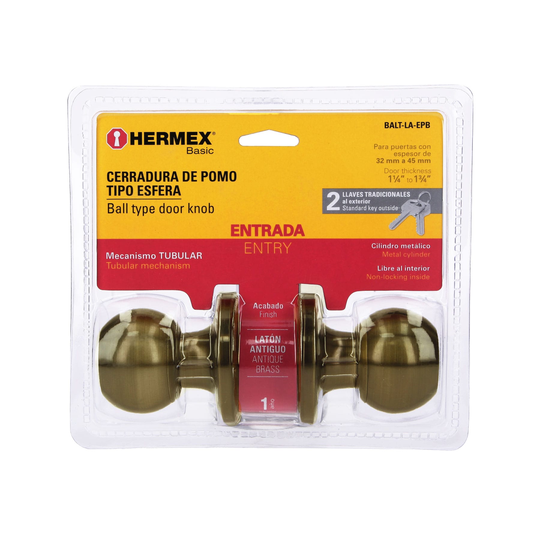 BALT-LA-EPB античный бластер Hermex, базовый трубчатый шаровой замок, входная дверь