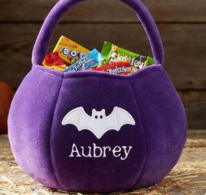 Bolsa de Halloween de calabaza de peluche para dulces, cubo personalizado con nombre para niños, cubo de Halloween - Product Image 5